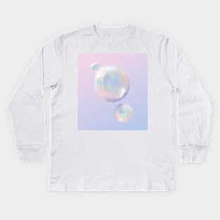 Iridescent Bubbles Kids Long Sleeve T-Shirt